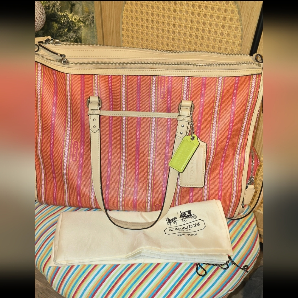Coach Carry Bag Diaper Bag Combo